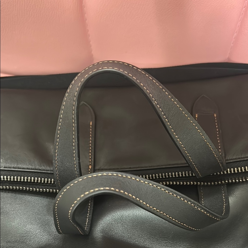 Coach Graham Foldover Crossbody Messenger Smooth Leather Black Bag. - Picture 10 of 16
